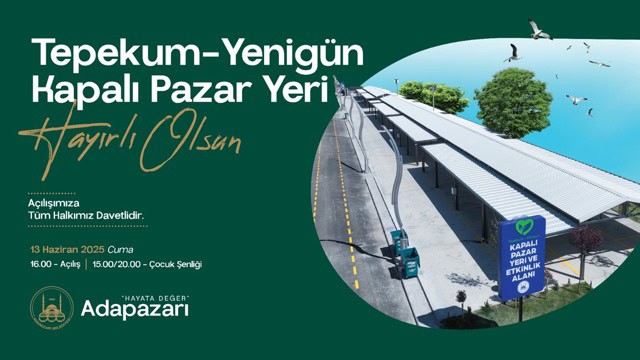 Tepekum–Yenigün Kapalı Pazar Yeri Açılıyor