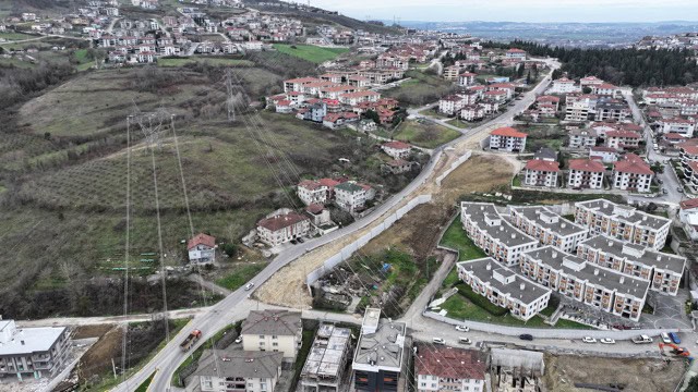 Detaylı altyapı ve kentsel dönüşüm alanı görüntüsü.