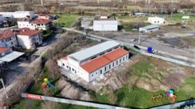 Gelişen bölge inşaat alanı görünümü.