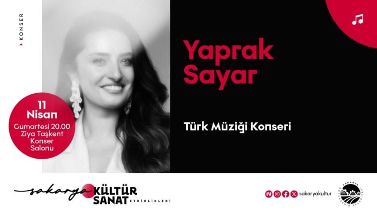 Yaprak Sayar, Sakarya'da Ziya Taşkent Konser Salonu'nda Müzikseverlerle Buluşuyor